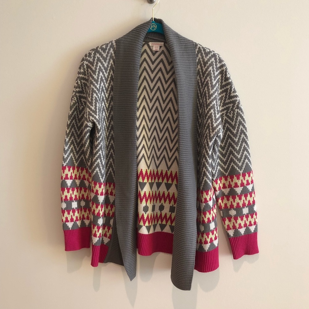 Xhilaration Geometric Drop-Shoulder Cardigan - Picture 2 of 4